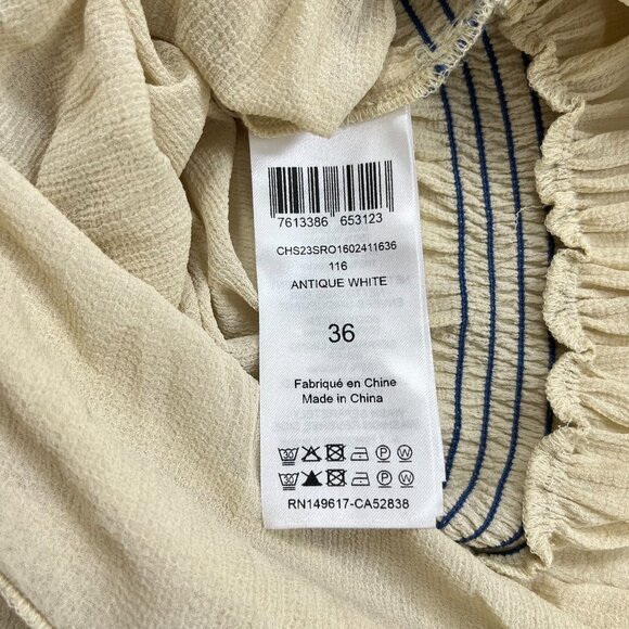 NWOT SEE BY CHLOÉ Embroidered Georgette Maxi Dress Long Sleeves Ruffles Sz 36 - Picture 13 of 15